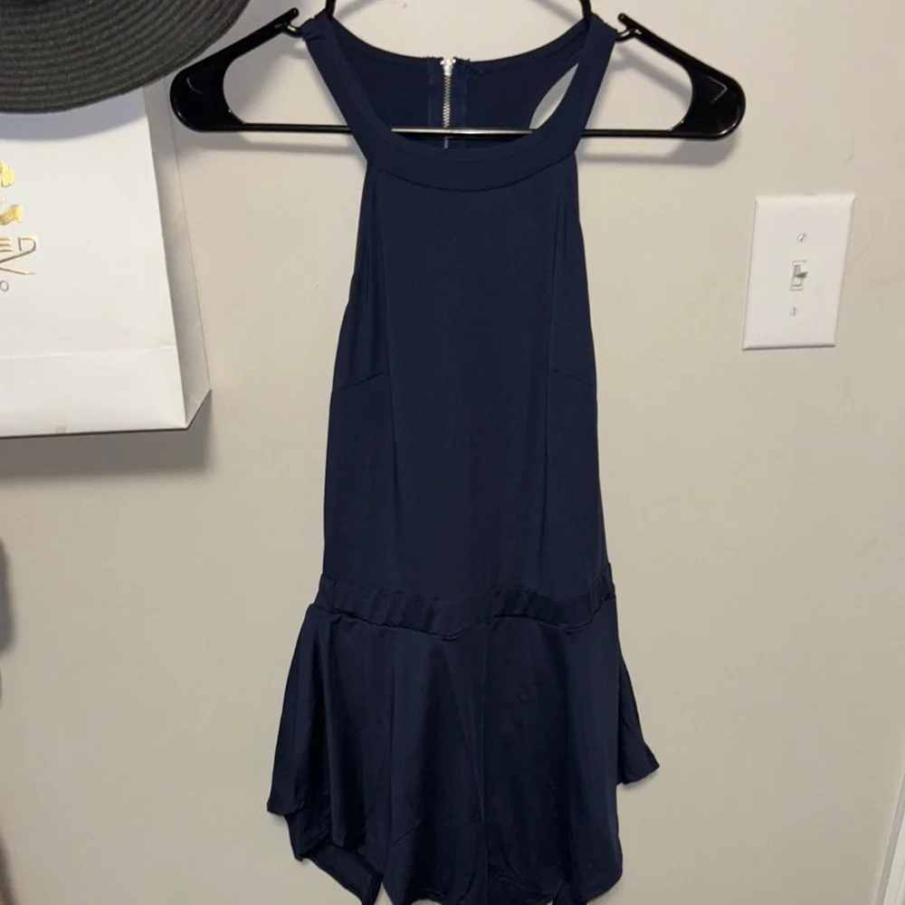 Amazon Essentials Blue Asymmetrical Sundress Sleeveless Resort Wear - Picture 12 of 13